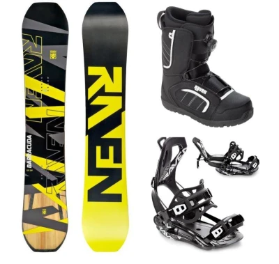 Raven Barracuda Carbon Lime snowboard + Raven Fastec FT360 black vázání + Raven Target ATOP obuv Raven Barracuda Carbon Lime snowboard + Raven Fastec FT360 black vázání + Raven Target ATOP obuv