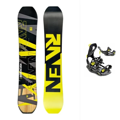 Raven Barracuda Carbon Lime snowboard + Raven FT360 black/lime vázání