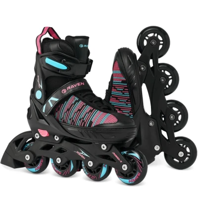 Raven Cande Black/Blue/Pink dětské inline brusle