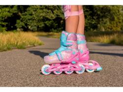 Raven Caramell LED detské korčule 4v1 - svietiace kolieska