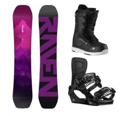 Raven Destiny snowboard + Gravity Rise black vázání + Gravity Bliss black/white boty
