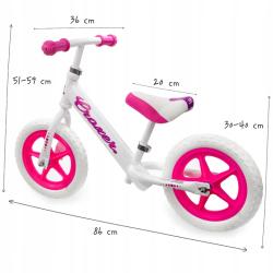 Croxer Cadea 12 white/pink dětské odrážedlo