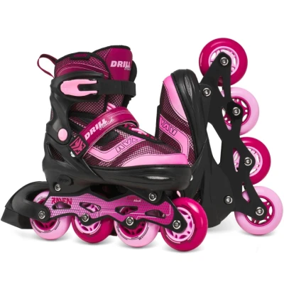 Raven Drill Black/Claret ABEC7 dětské kolečkové brusle