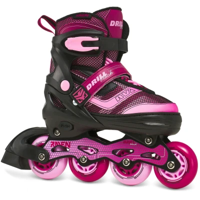 Raven Drill Black/Claret ABEC7 dětské kolečkové brusle