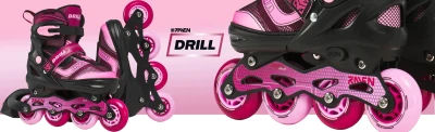 Raven Drill Black/Claret ABEC7 dětské kolečkové brusle
