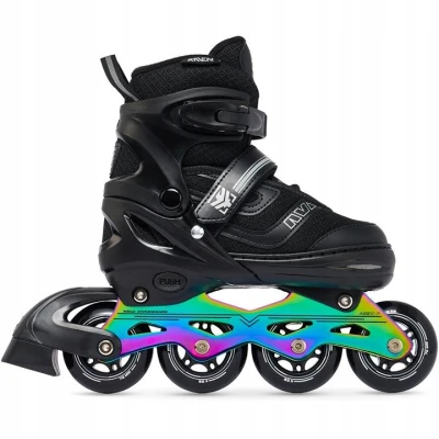 Raven Drill Black/Neo Chrome 2v1 dětské brusle