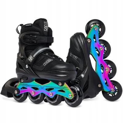 Raven Drill Black/Neo Chrome dětské kolečkové brusle