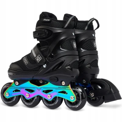 Raven Drill Black/Neo Chrome dětské kolečkové brusle