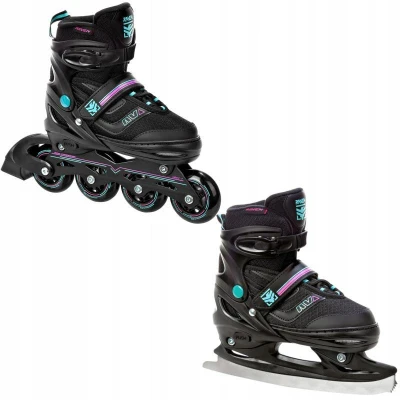 Raven Drill mint/pink dětské brusle 2v1 POUZE EU 38-41, dámský (se zoubky) (VÝPRODEJ) Raven Drill mint/pink dětské brusle 2v1 POUZE EU 38-41, dámský (se zoubky) (VÝPRODEJ)