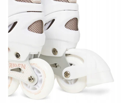 Raven Drill White/Coffee ABEC7 dětské brusle 2v1