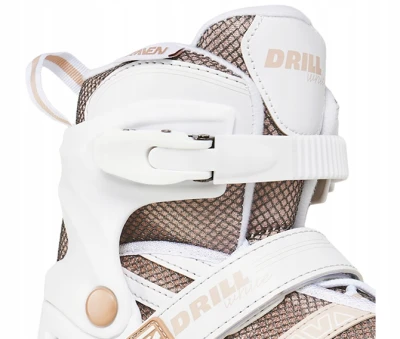 Raven Drill White/Coffee ABEC7 dětské brusle 2v1