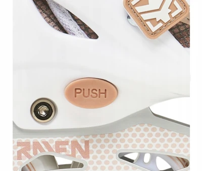 Raven Drill White/Coffee ABEC7 dětské brusle 2v1