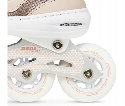 Raven Drill White/Coffee ABEC7 dětské brusle 2v1
