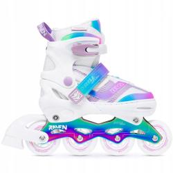 Raven Drill White/Neo Chrome 3v1 dětské kolečkové brusle
