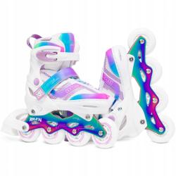 Raven Drill White/Neo Chrome 4v1 dětské kolečkové brusle