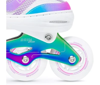 Raven Drill White/Neo Chrome 4v1 dětské kolečkové brusle
