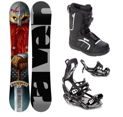 Raven Dwarf snowboard + Raven Fastec FT360 black vázání + Raven Target ATOP obuv Raven Dwarf snowboard + Raven Fastec FT360 black vázání + Raven Target ATOP obuv
