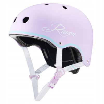 Raven Essto violet/mint dětská helma na brusle, skate a koloběžku