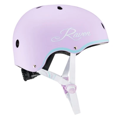 Raven Essto violet/mint dětská helma na brusle, skate a koloběžku