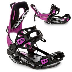 Raven Fastec FT360 black/fuchsia dámské snowboardové vázání