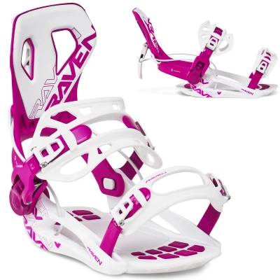 Raven Fastec FT360 White/Fuchsia dámské snowboardové vázání + sleva 300,- na příslušenství