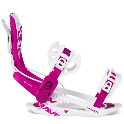 Raven Fastec FT360 White/Fuchsia dámské snowboardové vázání + sleva 300,- na příslušenství