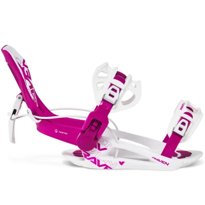 Raven Fastec FT360 White/Fuchsia dámské snowboardové vázání + sleva 300,- na příslušenství