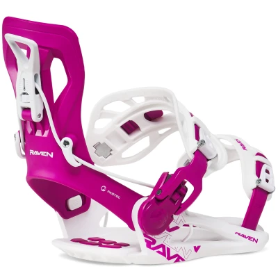 Raven Fastec FT360 White/Fuchsia dámské snowboardové vázání + sleva 300,- na příslušenství