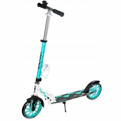 Raven Galaxia white/mint 200mm skládací koloběžka - svítící kola