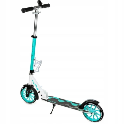 Raven Galaxia white/mint 200mm skládací koloběžka - svítící kola