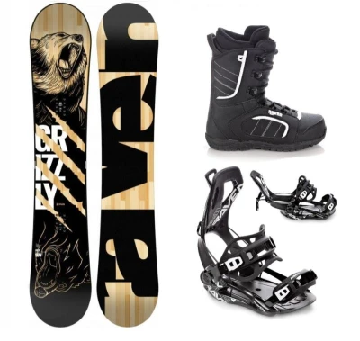 Raven Grizzly snowboard + Raven Fastec FT360 black vázání + Raven Target obuv Raven Grizzly snowboard + Raven Fastec FT360 black vázání + Raven Target obuv