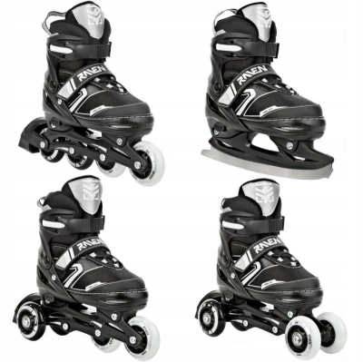 Raven Helixi BLACK/GREY dětské kolečkové brusle 4v1 - svítící kolo POUZE EU 38-42, pánský (hokejový) (VÝPRODEJ) Raven Helixi BLACK/GREY dětské kolečkové brusle 4v1 - svítící kolo POUZE EU 38-42, pánský (hokejový) (VÝPRODEJ)