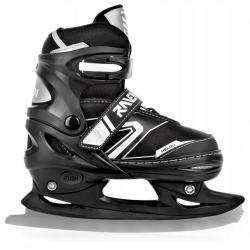 Raven Helixi BLACK/GREY dětské kolečkové brusle 4v1 - svítící kolo POUZE EU 38-42, pánský (hokejový) (VÝPRODEJ)