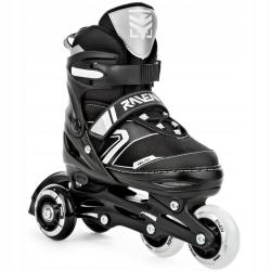 Raven Helixi BLACK/GREY dětské kolečkové brusle 4v1 - svítící kolo POUZE EU 38-42, pánský (hokejový) (VÝPRODEJ)