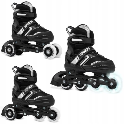 Raven Helixi Black/Grey 3v1 dětské kolečkové brusle - LED kolečka Raven Helixi Black/Grey 3v1 dětské kolečkové brusle - LED kolečka