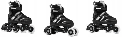 Raven Helixi Black/Grey 3v1 dětské kolečkové brusle - LED kolečka