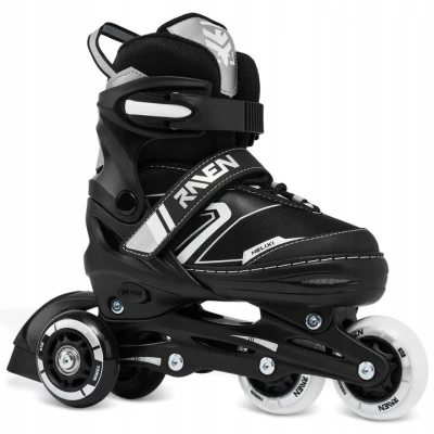 Raven Helixi Black/Grey 3v1 dětské kolečkové brusle - LED kolečka