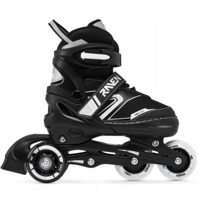 Raven Helixi Black/Grey 3v1 dětské kolečkové brusle - LED kolečka