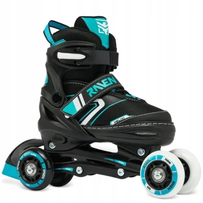 Raven Helixi Black/Mint 3v1 dětské kolečkové brusle - Led kolečka POUZE EU 30-33 (VÝPRODEJ)