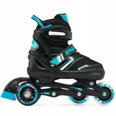Raven Helixi Black/Mint 3v1 dětské kolečkové brusle - Led kolečka POUZE EU 30-33 (VÝPRODEJ)