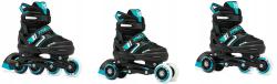 Raven Helixi Black/Mint 3v1 dětské kolečkové brusle - Led kolečka