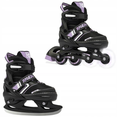 Raven Helixi Black/Violet dětské kolečkové brusle 2v1 - svítící kola LED POUZE EU 34-37, dámský (se zoubky) (VÝPRODEJ) Raven Helixi Black/Violet dětské kolečkové brusle 2v1 - svítící kola LED POUZE EU 34-37, dámský (se zoubky) (VÝPRODEJ)