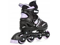 Raven Helixi Black/Violet dětské kolečkové brusle 2v1 - svítící kola LED POUZE EU 38-42, pánský (hokejový) (VÝPRODEJ)