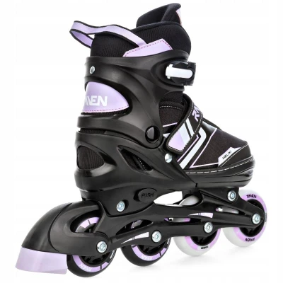 Raven Helixi Black/Violet svítící kola LED dětské kolečkové brusle