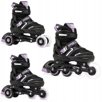Raven Helixi Black/Violet 3v1 dětské kolečkové brusle - Led kolečka Raven Helixi Black/Violet 3v1 dětské kolečkové brusle - Led kolečka