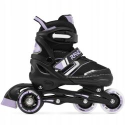 Raven Helixi Black/Violet 3v1 dětské kolečkové brusle - Led kolečka