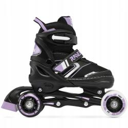 Raven Helixi Black/Violet 3v1 dětské kolečkové brusle - Led kolečka
