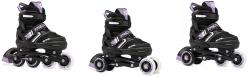 Raven Helixi Black/Violet 3v1 dětské kolečkové brusle - Led kolečka