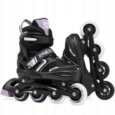 Raven Helixi Black/Violet 3v1 dětské kolečkové brusle - Led kolečka