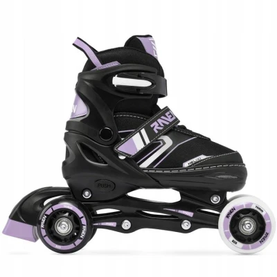 Raven Helixi Black/Violet 4v1 dětské kolečkové brusle - Led kolečka